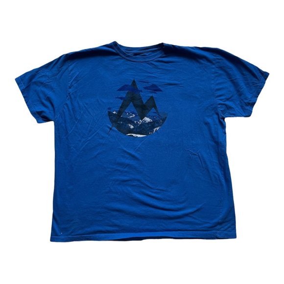 Marmot Men T-Shirt XXL Blue Mountain Logo Graphic Print Short Sleeve Crew Neck - Picture 3 of 7